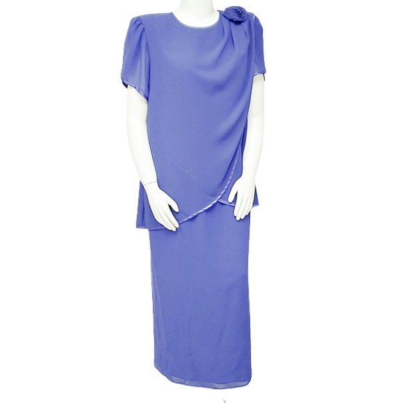 PATRA Violet Chiffon Maxi-dress - Picture 1 of 8